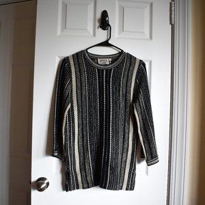Joyce Metallic Thread Pattern Blouse Size M